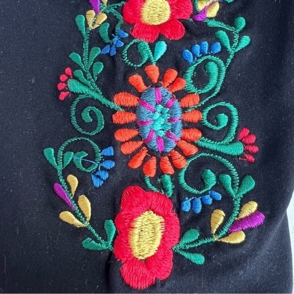 NEW! Brazilroxx‎ Embroidered Multicolor Floral Legging Pants Womens Size XL Boho - Picture 7 of 16